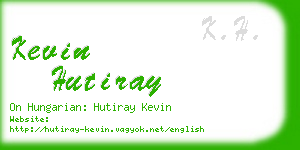 kevin hutiray business card